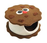 Cat Cave - Sleeping Nest Bed | Portable Cute Cat Bed | Cookie Designed Kitten Couch | Washable Warm Hiding Place for Small Pet Puppet Kittens Home Sleeping Apartment Play in the Inn