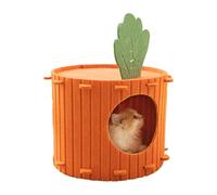 Cat Cave, Soft Removable Semi-Closed House | Carrot Shaped Small Cat Cave, For Home Indoor Cats and Small Dogs Sleeping Place Rest