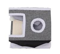 Cat Caves, Foldable Cat Houses, Versatile Warm Cave Nest Cat, Comfortable Cushioning, Enclosed Space, 40x40x31cm, 31cm, Black, For Autumn Winter Cat Bed