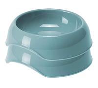 CAT CENTRE 2 x Blue 0.35L Plastic Cat Kitten Bowls Pet Animal Feeding Food Water Drink Dish
