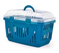 CAT CENTRE Blue Pet Carrier, Top Entry, Dog Cat Puppy, Travel Kennel | Pet carrier basket bag, top entry cage, portable kennel training box, travel crate for cats, dogs, puppies