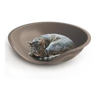 Cat Centre Cat Bed - Small Dog Bed - Pet Basket - Plastic - Easy Cleaning - Waterproof - 15,5 x 57,5 cm Grey