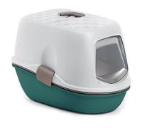 Cat Centre.Direct Cat Centre 58Cm Green Jumbo Hooded Scoopless Cat Litter Tray - Sieve Toilet