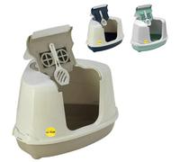 Cat Centre.Direct Cat Centre Grey Corner Hooded Litter Tray