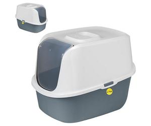 Cat Centre.Direct Cat Centre Hooded Cat Litter Tray With Charcoal Filter Large Covered Cat Litter Box Lid With Flap Door Detachable Rim Deep Safe
