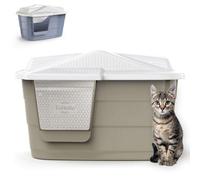 Cat Centre.Direct Cat Centre Large Hooded Pet House With Flap Door Beige