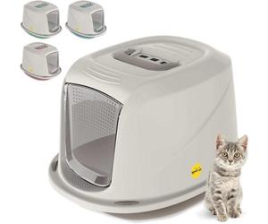 Cat Centre.Direct Cat Centre Medium Grey Galaxy Detachable Hooded Litter Tray With Carbon Filter