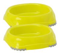 Cat Centre.Direct Cat Centre Smarty Yellow Pet Bowls 0.2L (Set Of 2)