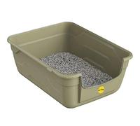 CAT CENTRE Gray Large High Sided Cat Litter Tray, Lowered Step, Kitten
