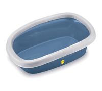 CAT CENTRE Jumbo Open Cats Litter Tray, Wide Rim, Blue, 58cm, Extra Deep