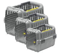 CAT CENTRE Pet Transporter Carrier Crate Two-Door Travel Basket 3 Sizes | Kitten, dog, sturdy carrier box, front or top door, travel crate for cats and small pets