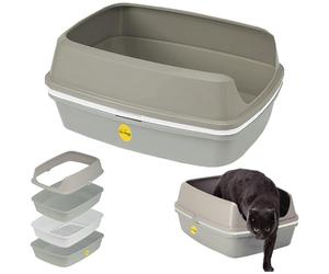 CAT CENTRE Sifting Cat Litter Tray, Scoopless, Lift to Sift, Grey