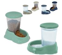 CAT CENTRE Smarty Snacker & Sipper 1.5L Gravity Pet Dispenser, Green