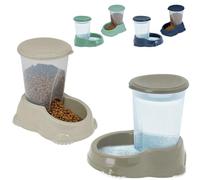 CAT CENTRE Smarty Snacker & Sipper 1.5L Gravity Pet Dispenser, Grey