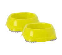 CAT CENTRE Yellow 0.3L Pet Bowls 2 Pcs, Small Kitten Cat Dog Feeder Dish | Drinking water dish, dry and wet food feeding, non-slip, small cat kitten dog bowl set