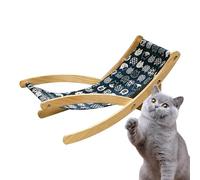 Cat Chair Bed - Lounger With Sisal Scratcher | Wooden Frame, | Adjustable Pet Bed Folding Cat Chairs For Outdoor Indoor Beach And Home Use, Furniture