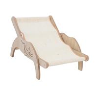 Cat Chair, Cat Swing Cat Lounger Foldable Cat Beach Elevated Cat Bed Slip Resistant Wooden Dog Bed Cat Scratcher Suitable for Small and Medium Large Cats, 15.35x13.78x11.42in