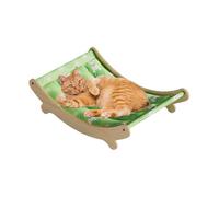 Cat Chair, Pet Hammock Bed, Cooling Washable Cat Lounger, Elevated Feline Rest Seat Grey Mesh Fabric, for Floor Outdoors, Bedroom Balcony, Offices Apartment, Corner Living Room