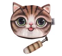 Cat Change Pouch Cute Kitty Tail Decor Small Coin Purse Portable Coin Bag