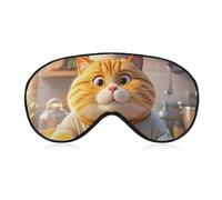 Cat Chef Eye Mask for Women & Men, Breathable & Adjustable Eye Cover, Ultra Soft Sleep Mask, Lightweight Travel Blindfold for Airplane, Nap, Night Sleeping