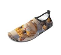 Cat Chef Water Shoes for Men Women, Lightweight Stretch Swim Shoes with Anti-Slip Rubber Sole, Quick-Dry Aqua Socks for Pool, Beach, Surfing, Style, 10 Women/10 Men