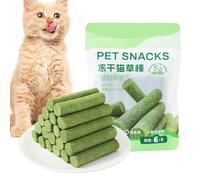 Cat Chew Stick - Dried Grass Natural Flavor Fiber Rods, Care Solution Supports Cleaning, Interactive Catnip Toy Promotes Digestive Health | Snack for Indoor Kitten Playtime
