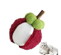 Cat Chew Toy - Fruit Chew Toys - Stuffed Pet Simulation Fruit for Excite Chewing Playing Teeth Cleaning Calm Reduce Boredom Play Exercise