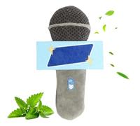 Cat Chew Toy - Microphone Catnip Chewing Toy - Interactive Plush Rope with Bell for Pulling, Chewing, Tossing, Traveling, Indoor and Outdoor Boredom