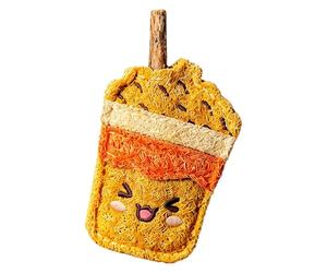 Cat Chew Toy - Milk Tea Cup Shaped Loofah Companion | Teething Toy for Kittens when Teething for Your Cat to Relieve Boredom, Enrichment, Stimulation and