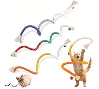 Cat Chew Toy, Teething String Toy with Catnip, Interactive Biting Toys for Indoor Cat, Teething Chew Toys Rop for Teeth Cleaning, 70cm Kitten Bite Rope with Natural Gall Fruit (1)