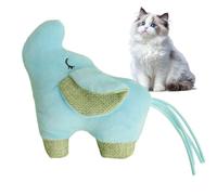 Cat Chew Toys Elephant Plush Teaser SoftDoll Chew Kicking Biting | Interactive Cat Toys with Catnip Crinkle Sound Soft Doll Hunting Exercise Stimulation for Kitten Boredom Indoor Games