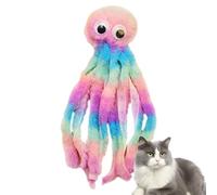 Cat Chew Toys for Kittens | Plush Pillow Cartoon Octopus Teething Toy | Soft and Safe Pet Toy for Interactive Play Chewing | Great for Teething Relief, Boredom Reduction, and Indoor Cat Activity