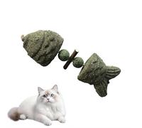 Cat Chew Toys, Natural Wooden Fish Bone Design with Catnip for Teeth Cleaning, Fix Your Cat's Dental Health, Creative Dental Health Chew Stick for Feline Oral Care and Play (C 1pcs)