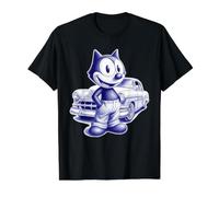 Cat Chicano Classic Car Felix Value Graphic T-Shirt, Men, Black, M