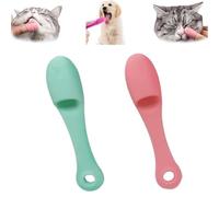 Cat Chin Brush,Silicone Scrubber for Cats Chin Cleaner,Finger Brush Silicone Pet Toothbrush, Cat Finger Toothbrush for Pet Dental Care,Finger Brushes Suitable for Puppies and Cats (D 2pcs)
