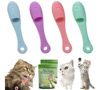 Cat Chin Scrubber, Cat Chin Brush, Silicone Scrubber for Cats Chin, Cat Chin Brush Cleaner, Finger Brush Silicone Pet Toothbrush, Silicone Brush for Cats Chin Cleaning Tool(I)