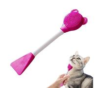Cat Chin Scrubber - Manual Cat Cleansing Brush | Silicone Brush Heads Cleaning Tool for Gums, Jaw, Tongue, Chin, and Face Cleaning