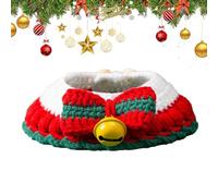 Cat Christmas Collar, Christmas Pet Bow Tie Collar, Knitted Cat Collar, Stylish Kitten Bowtie, Small Pet Collar, Soft Cotton Wool Handmade Knitting Kitten Collars for Indoor Cats Kittens Puppies