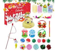 Cat Christmas Countdown Gift Set - 24-Day Cat Toy Advent Calendar 2025, Interactive Holiday | Daily Festive Toy For Indoor Cats, Fun Play Accessories For Pet Lovers, Kids, Teens, Fa