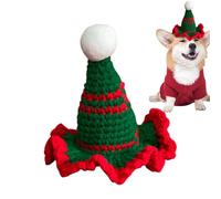 Cat Christmas Hat | Crochet Hats Costume | Winter Kitten Caps - for Puppy Kitten Small Dogs Cats Winter Party Holiday Christmas Dress Up Props Supplies