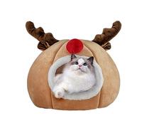 Cat Christmas House - Holiday Pet Cave, Soft Indoor Cat Bed | Warm Dog Tent For Small Pets, Cute Washable House | Great For Giving Your Or Puppy A Cozy Place To Rest And Relax This Christmas
