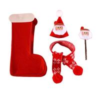 Cat Christmas Outfit - Adorable Holiday Pet Outfits, Festive Hat Scarf Outfits For Felines, Festive Winter Hat Scarf Outfit Cats, Christmass Fancy Christmas Pets Dress Clothes For Indoor Cat Style