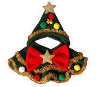 Cat Christmas Scarf - Festive Pets Winter Accessory, Cute Dog Bib, Bow Collar with Hat, Balls Stars Design | Pet Apparel, for Cats Puppy Holiday Photoshoot Home Outfit Holidays Pet Neck Warmer