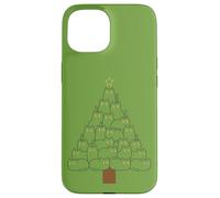 Cat Christmas Tree Minimalist Feline Holiday Cute Kitties Case for iPhone 15