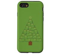 Cat Christmas Tree Minimalist Feline Holiday Cute Kitties Case for iPhone SE (2020) / 7/8