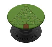 Cat Christmas Tree Minimalist Feline Holiday Cute Kitties PopSockets Adhesive PopGrip