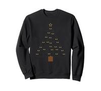 Cat Christmas Tree Minimalist Feline Holiday Cute Kitties Sweatshirt