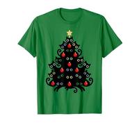 Cat Christmas Tree X-Mas Holiday Kitten Funny Black Cats T-Shirt