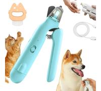 Cat Claw Clippers with Led Lights, 2-in-1 Led Dog Nail Clippers, Ultra-Quiet Cat Nail Clippers with Safety Guard, Multiple Grinding Methods Puppy Nail Clipper for Small, Medium & Large Dogs & Cats (A)