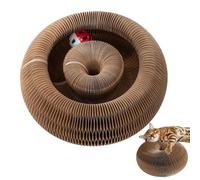 Cat Claw Mat - Ball Inside the Scratching Pad for Indoor Cats | Corrugated Cardboard Stimulating Toy for Adult Cats and Kittens